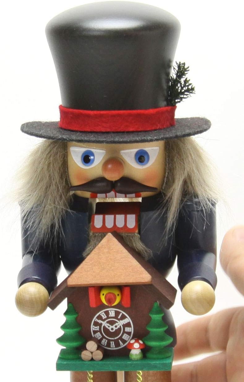 German Christmas Nutcracker Black Forester with Cuckoo Clock - 27,0cm / 10.6inch - Christian Ulbricht