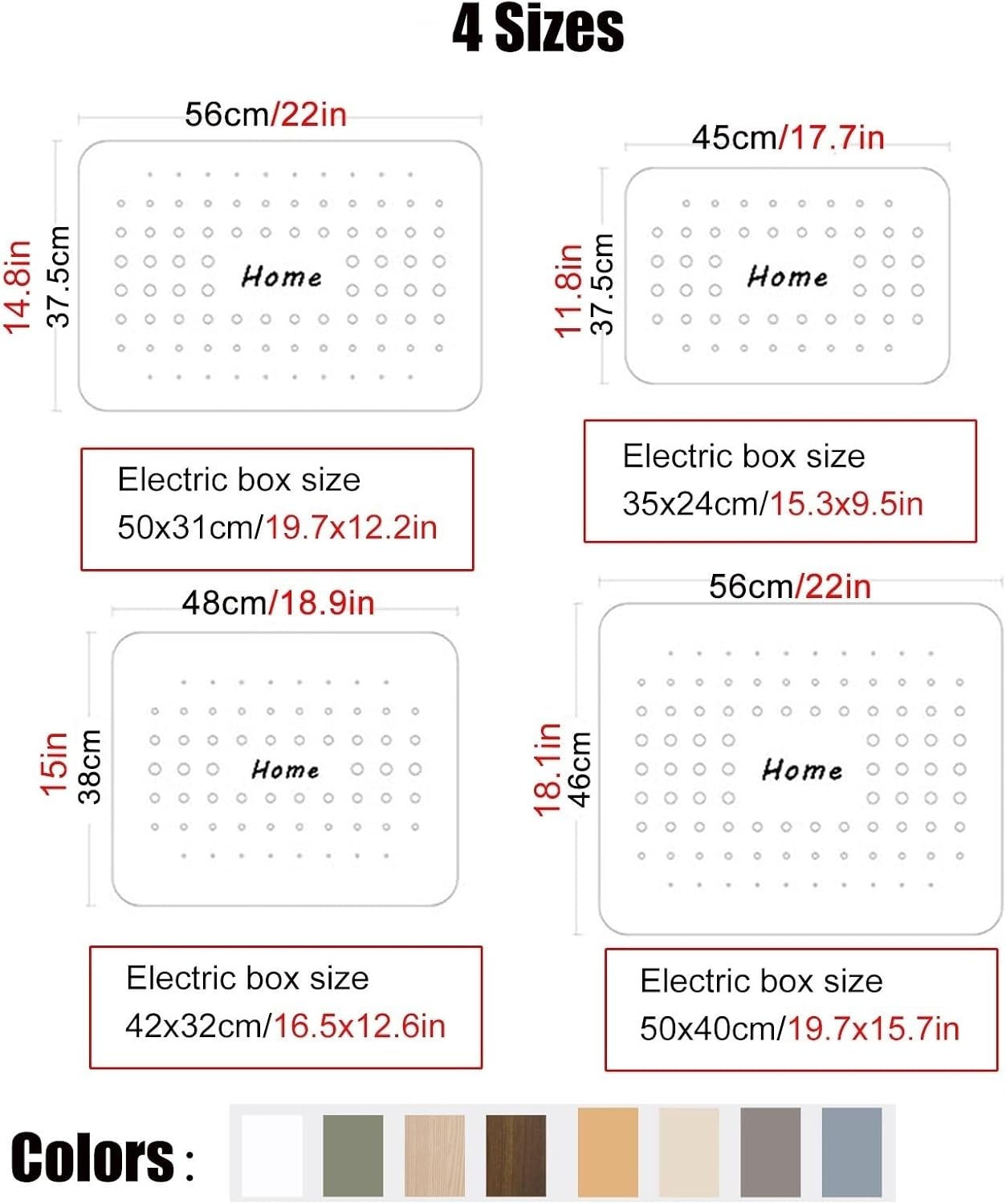 Simple Circuit Breaker Box Cover Decorative, Electrical Panel Cover Decorative Wall With Screws Ideal For Home, Free Punching Fuse Box Cover Hide Paintings Faceplate, 45 56 48 Cm Long ( Color : E , Si