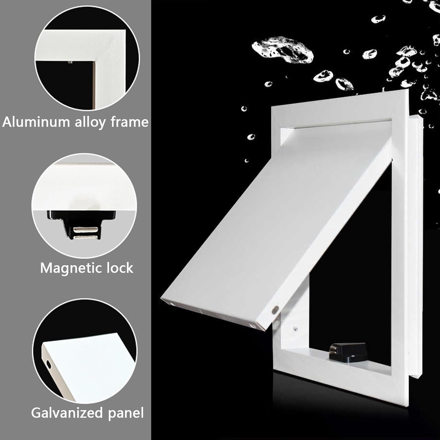 Aluminium Access Panel Metal Recessed Wall Access Door, Click Open Access Panel for Drywall Wall Ceiling, Flush Mount Wall Hole Cover Plate with Screws, for Plumbing Electric(20x22in/50.8x55.9cm)