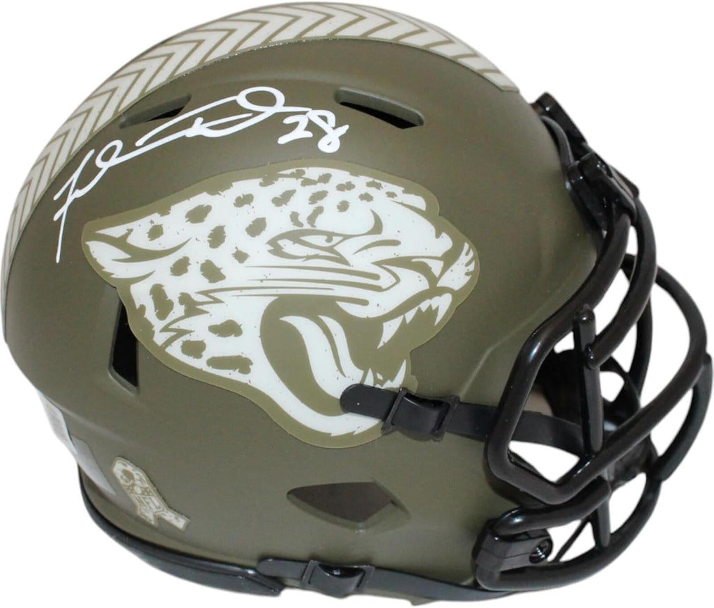 Fred Taylor Autographed Jacksonville Jaguars 22 STS Mini Helmet Beckett 46766 - Autographed NFL Mini Helmets