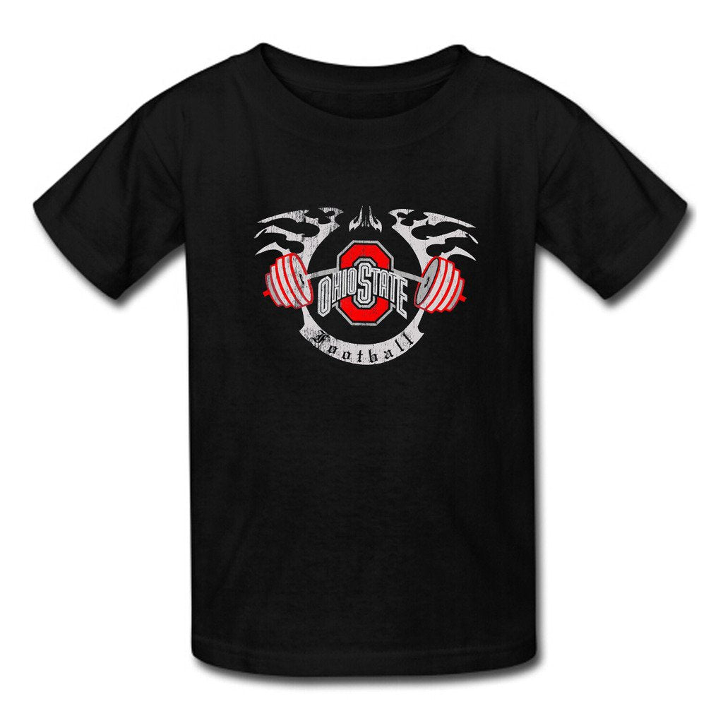 Printed Men's Ohio State Buckeyes Tee Shirt Custom Crew Neck T-Shirt US XXXL Black