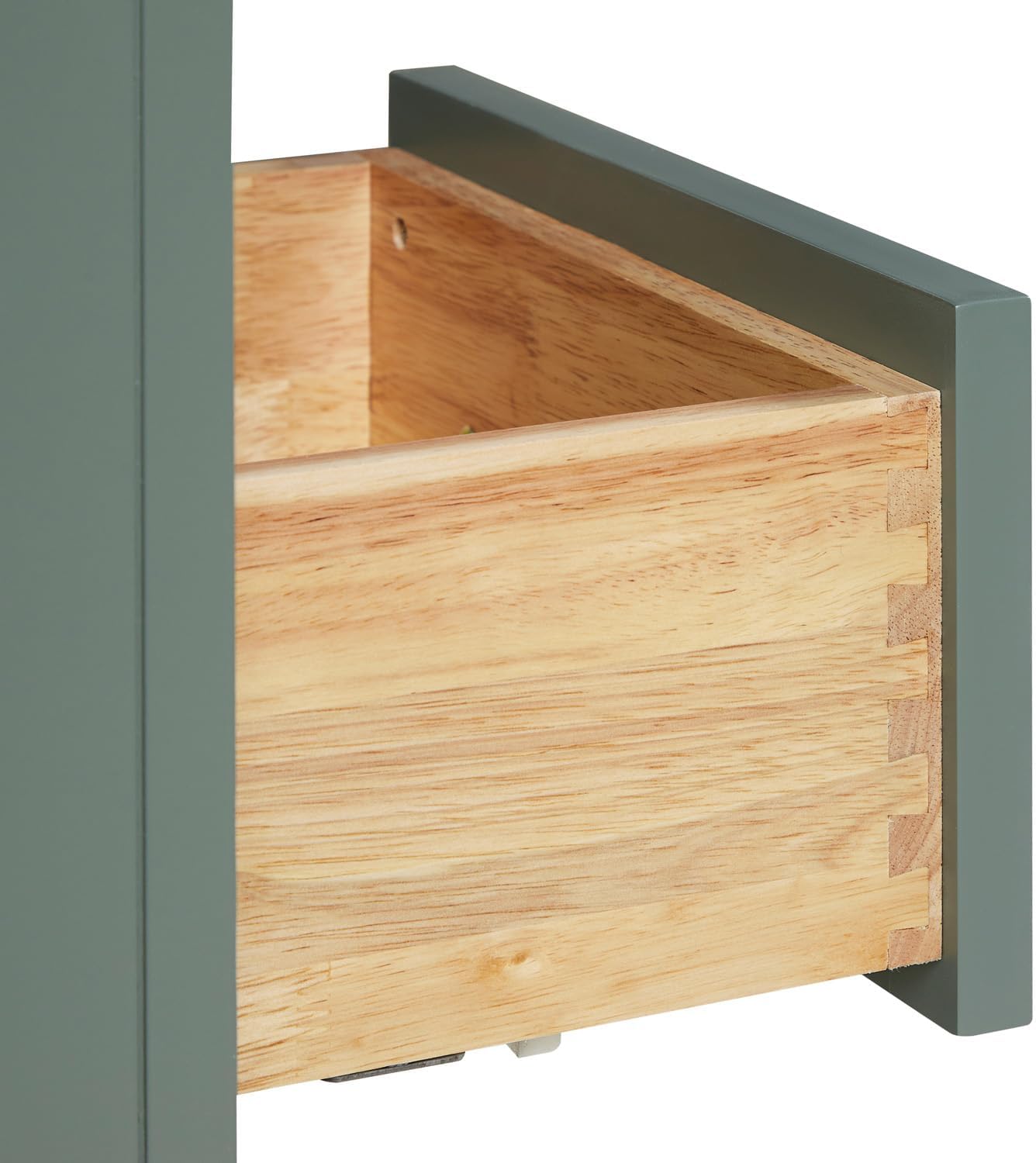 DKB Isabella 42-inch Vintage Green Bathroom Vanity with Center Oval Single Sink, Carrara White Quartz Countertop & Backsplash, Solid Wood Frame, Soft-Closing & Dovetail Drawers