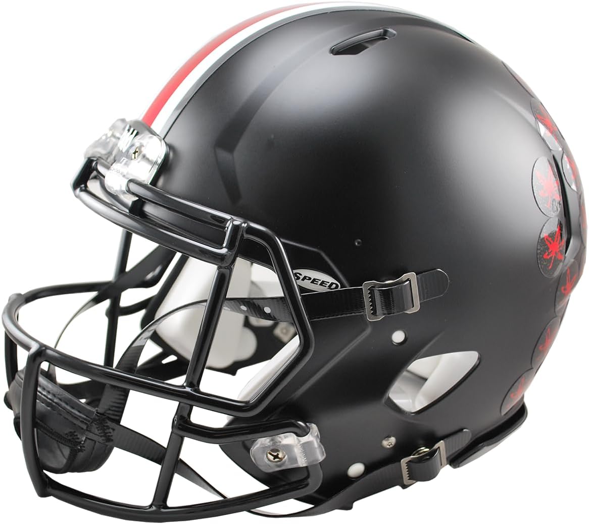 Riddell Ohio State Buckeyes NCAA Revolution Speed Football Helmet (Matte Black)