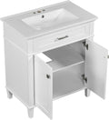 Harper & Bright Designs 24' Bathroom Vanity Top, Single Bathroom Vanity Top with Undermount Rectangular Middle Sink, Pre-Drilled 4 Inch Faucet Hole Vanity Top, (Faucet&Cabinet Not Included)
