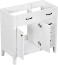 36 Inch Bathroom Vanity Without Sink, Base Only, Storage Cabinet with Doors and Drawers, White