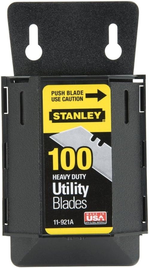 8 Pack of Stanley 11-921A 1992 Heavy Duty Utility Blades w/Dispenser (100 per Package, 800 Total Blades)