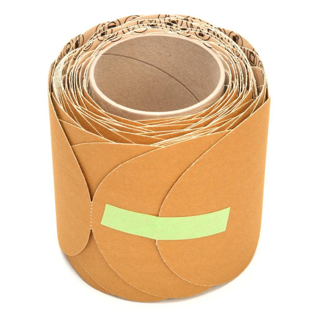 3M Stikit Paper Disc Roll 363I, PSA Attachment, Aluminum Oxide, 5' Diameter, P120 Grit (Roll of 100)