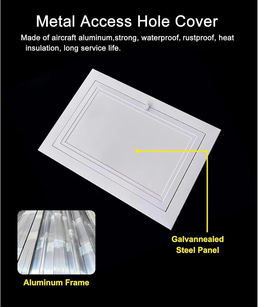 Large Access Panel with Handle, Surface Mount Inspection Hatch Drywall Panel, 12 14 16 18 24 26 38 Inch Wide Garage Cables Electrical Panel Cover Access Door(30.5X81cm/12x32in)
