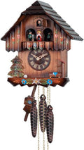 One Day Musical Cuckoo Clock with Hand Painted Flowers and Moving Dancers