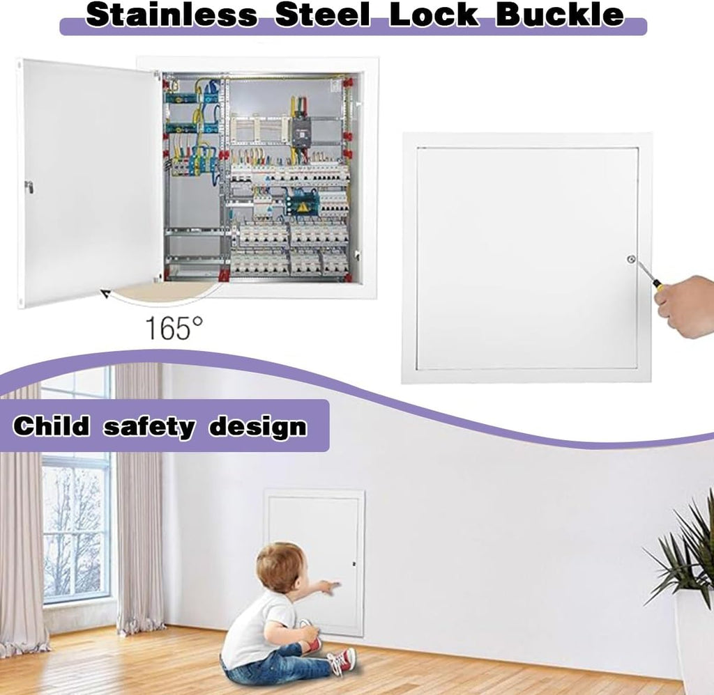 Access Doors Panel, Aluminum Alloy Wall Access Door for Drywall Ceiling Access Panel, for Electrical and Plumbing Hidden Cover (Screwdriver Latch)(28x28in(700x700mm))
