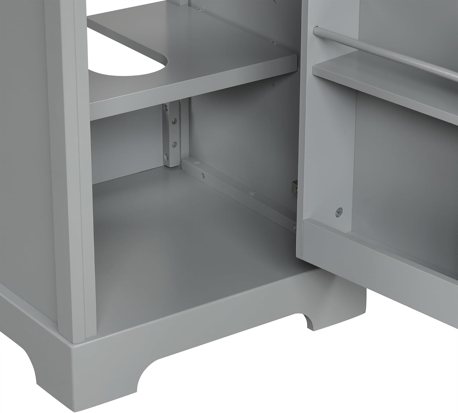 VilroCaz Modern 20' Bathroom Vanity with Sink, Freestanding Bathroom Cabinet with Soft Closing Door, Storage Rack and Adjustable Shelve (Grey-10.8)