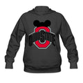 POOZ Women's Ohio State Buckeyes Football Hooded Sweatshirt Black Size M