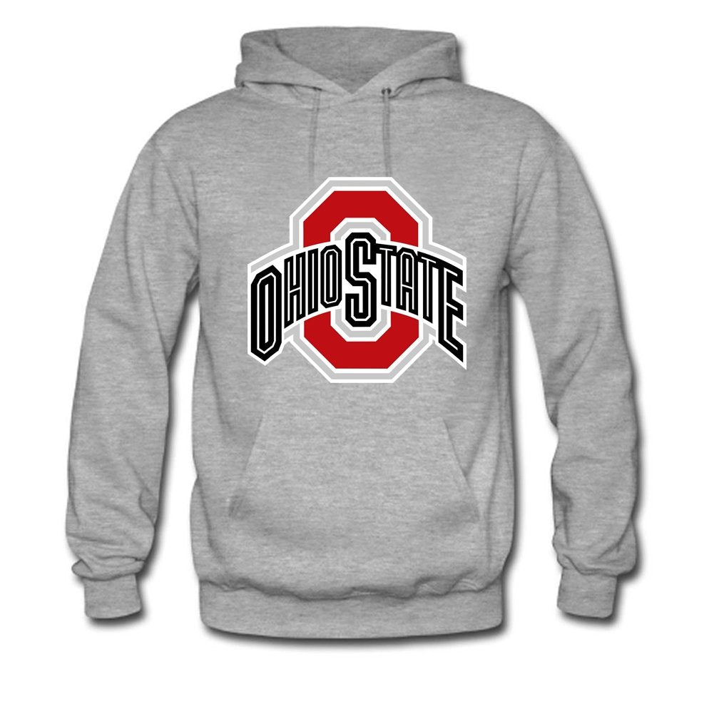 Congjun Shen Custom Men's Ohio State Buckeyes logo Sweatshirt Hoodie XXXL Grey