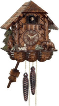 One Day Cuckoo Clock Cottage with Hand Carved Bear