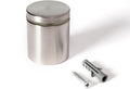 Stainless Steel Standoff 1-1/2 Inch Diameter x 1-1/2 Inch Barrel Length Brushed Finish for PVC, Glass and Acrylic Sign Stand Off Wall Anchors and Screws 100 Piece Commercial Space Pack