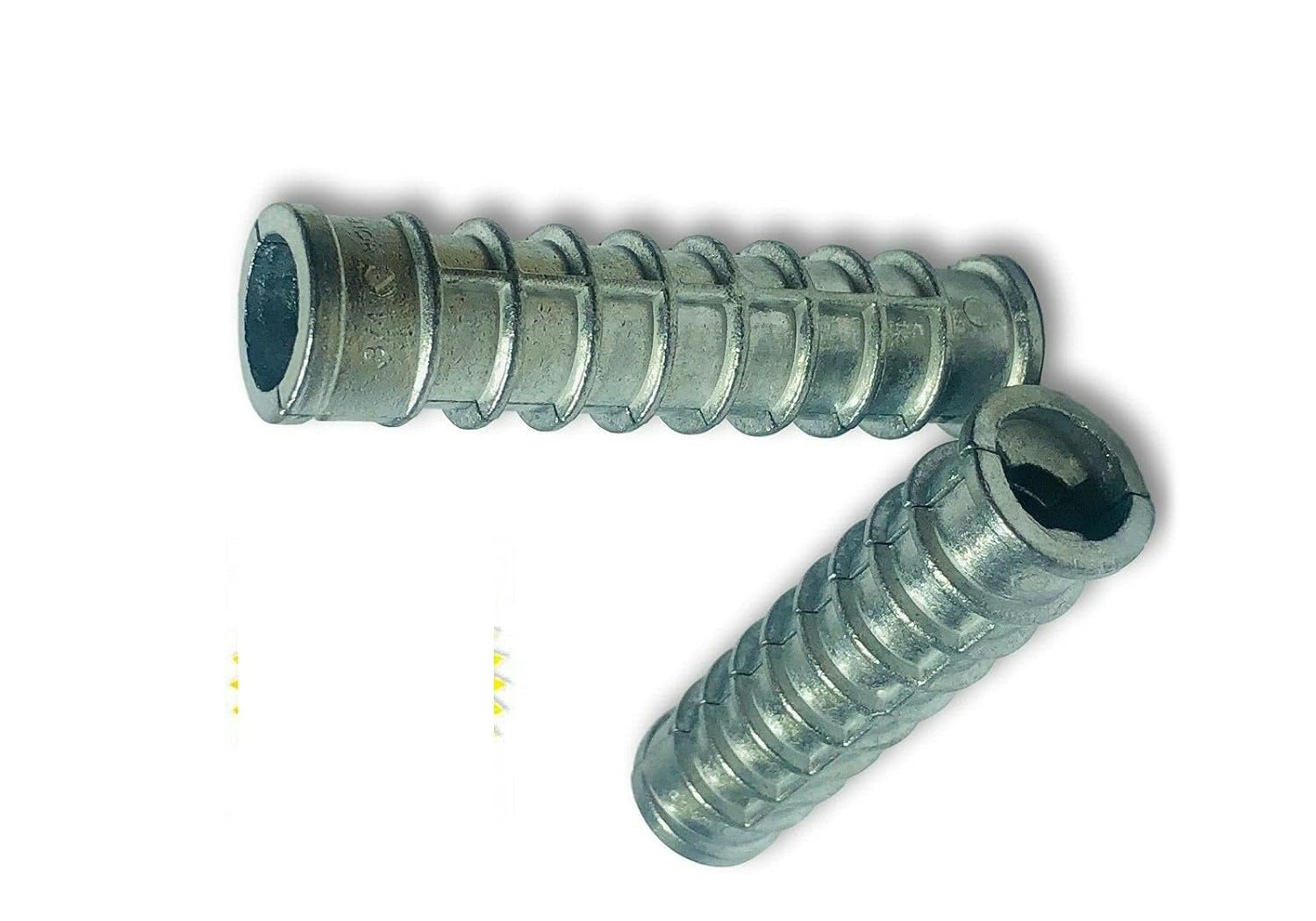 KolotovichTool Pack of 250, 3/8' x 2-1/2' Lag Shield Anchor Long Zinc Alloy 5/8' Hole Fastener Kit Bolt Set RE-7396DD