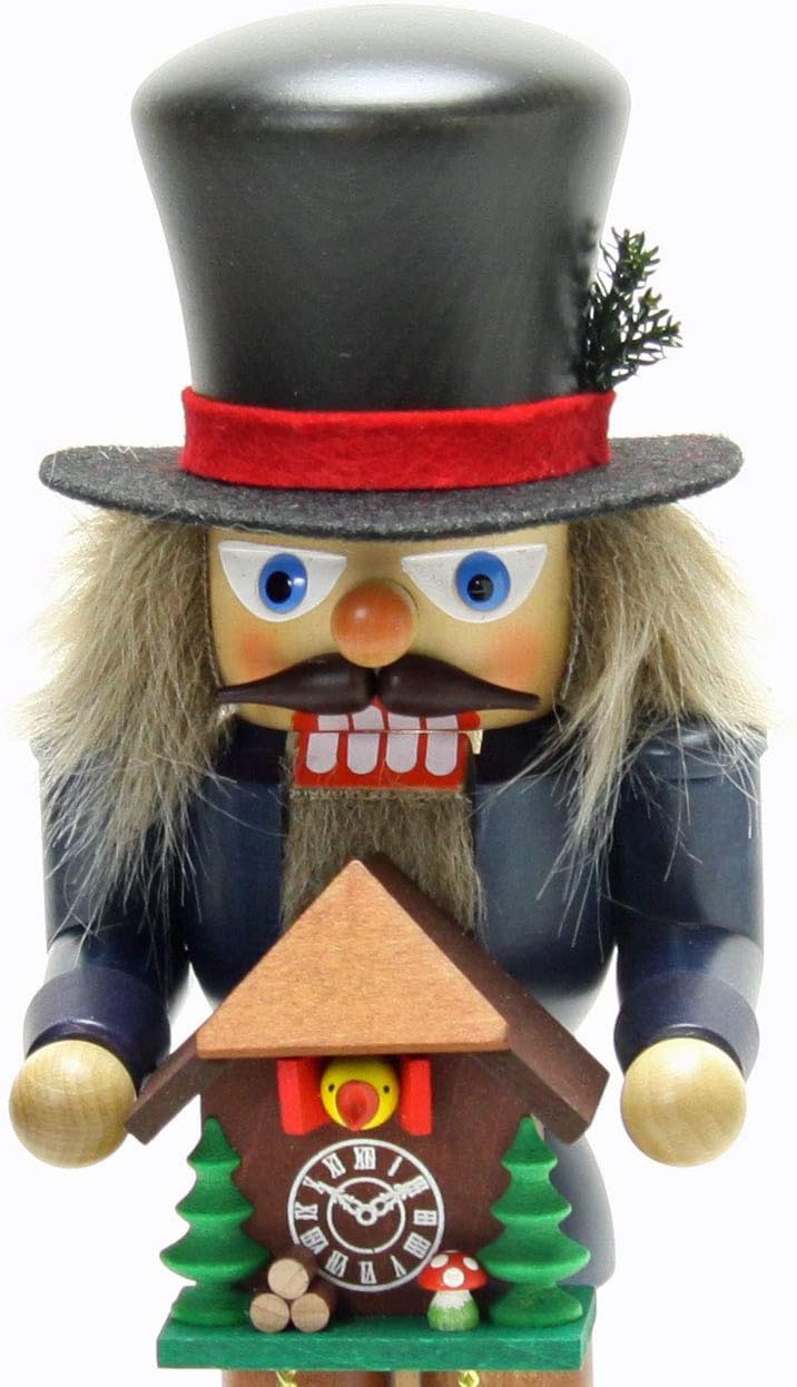 German Christmas Nutcracker Black Forester with Cuckoo Clock - 27,0cm / 10.6inch - Christian Ulbricht