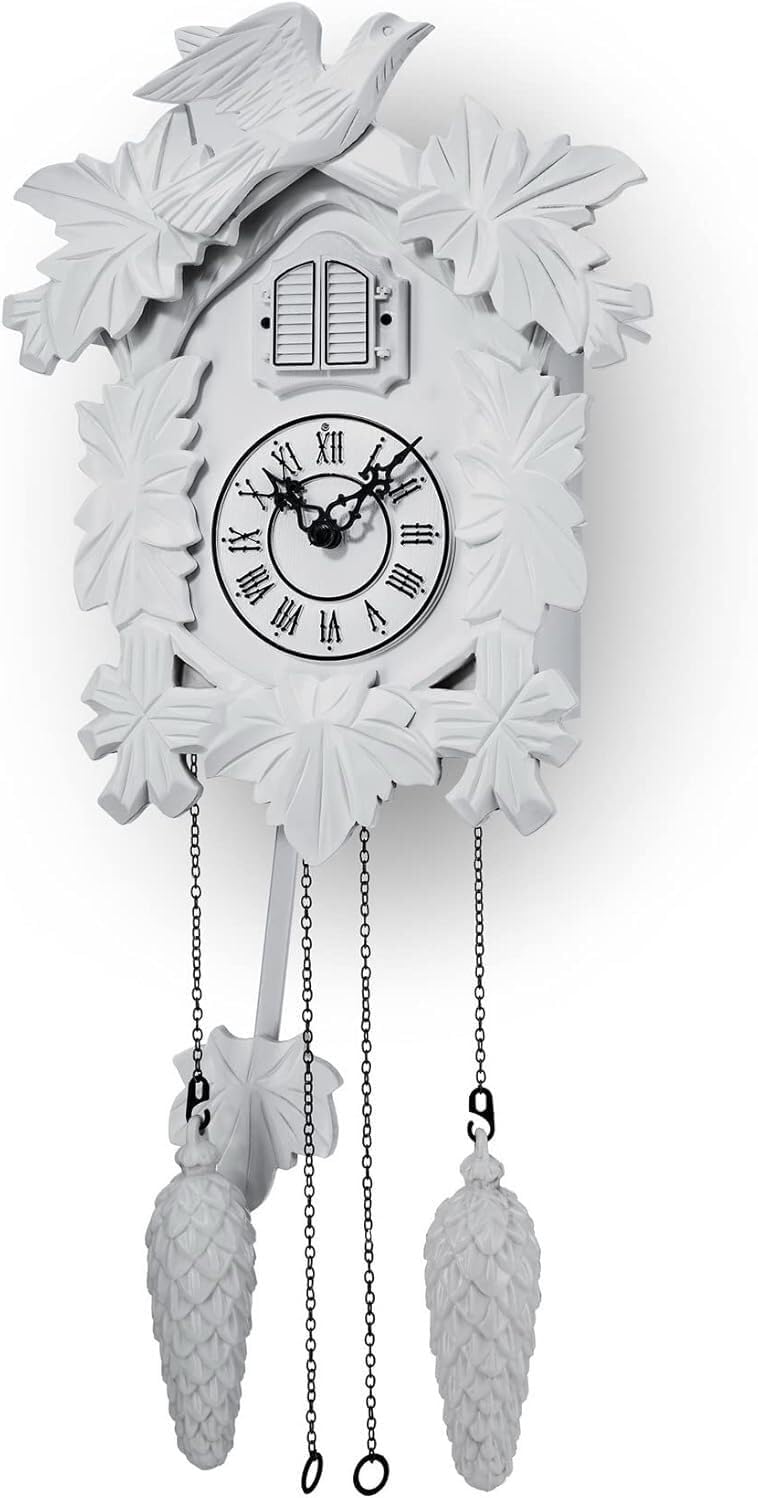 The Cuckoo Clock is A Wall Clock with A Night Mode, Hand-Carved, Suitable for Living Rooms, Bedrooms and Offices Suitable for Kitchen, Living Room or Office(Brown)