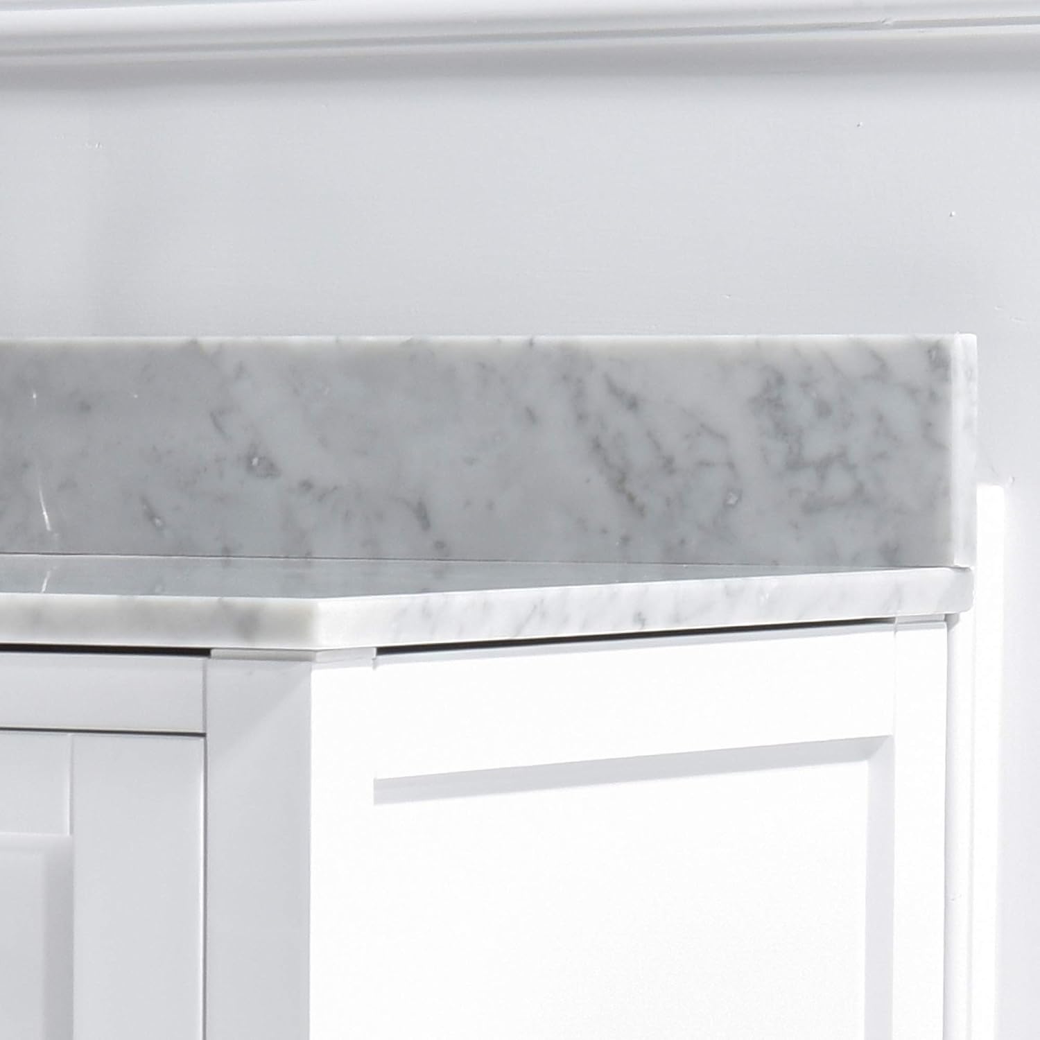 WOODBRIDGE 37' x22' Vanity Top with Single Under Mount Rectangle Bowl, Carrara White Marble, Pre-drilled with 3-hole for 8-inch Widespread Faucet set up Option, CAVT3722-8