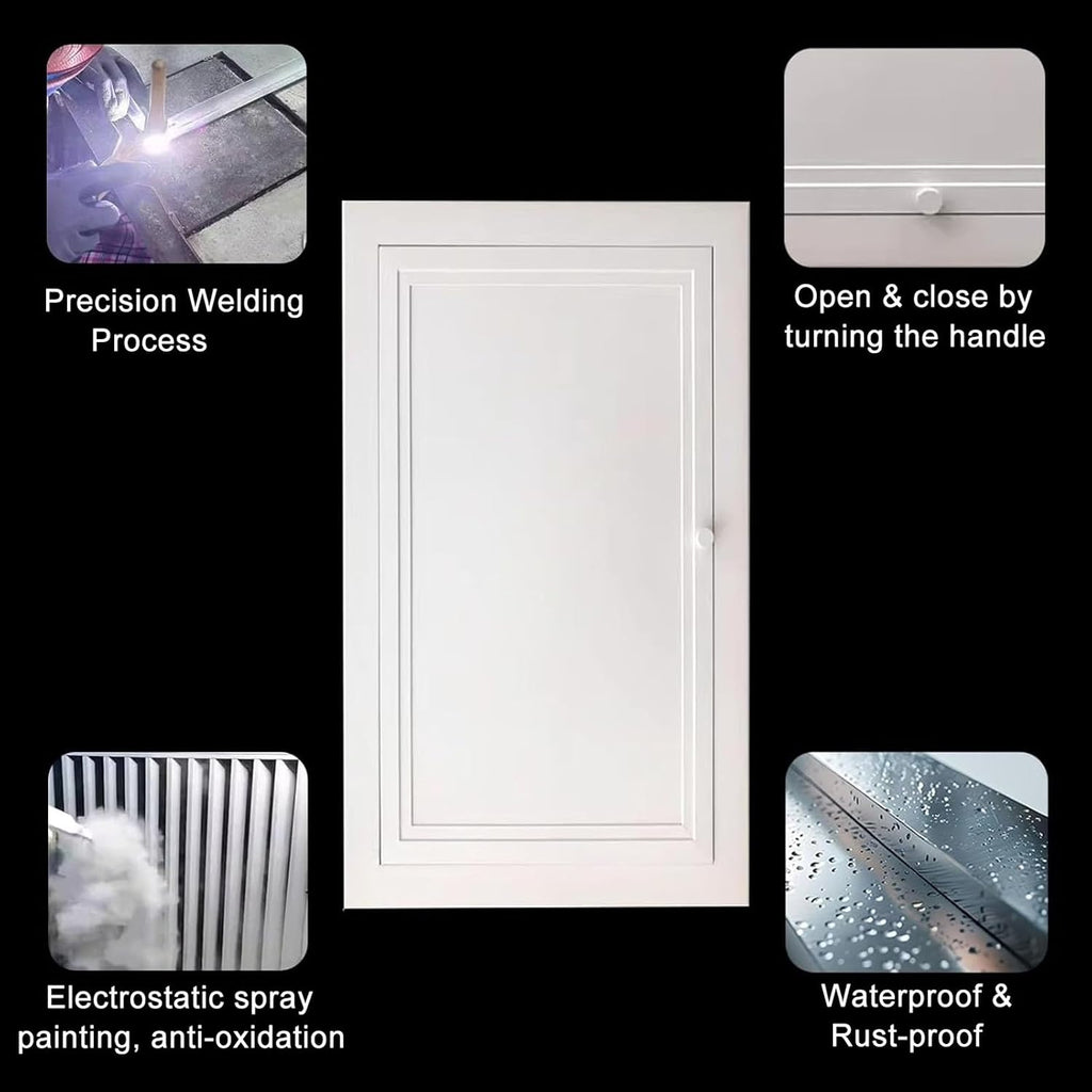 Wall Access Door for Hidden Plumbing Electricity Wiring, Flush Wall Mount Electrical Panel Cover Indoor Outside, Commercial Home Access Door Panel with Screws(18x38in)