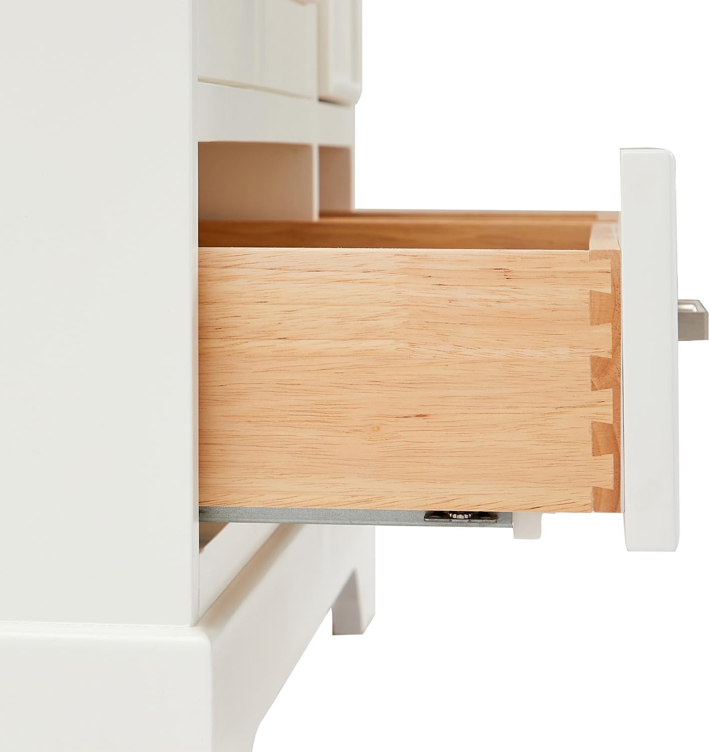 ARIEL Stafford 36-inch Bathroom Vanity with Sink,Solid Wood, 1.5-inch Italian Carrara Marble Countertop, Single Rectangular Porcelain Sink, 2 Soft Closing Doors, 5 Dovetail Drawers, White