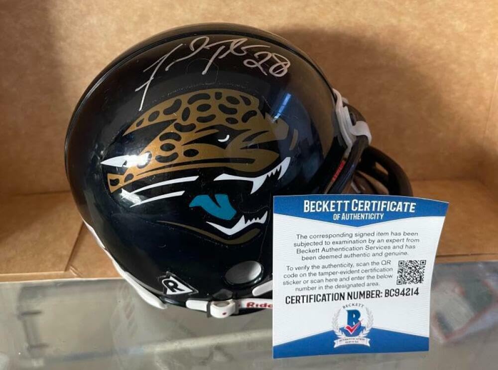 Fred Taylor Jacksonville Jaguars Signed Auto Mini Helmet Beckett Bc94214 - Autographed NFL Mini Helmets