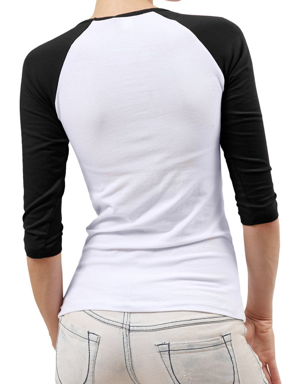 Ohio State Buckeyes Logo Ladies Raglan Baseball Jersey T-Shirt Top Crew Black