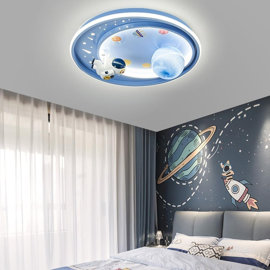 LED Ceiling Light Dimmable with Remote Control Cartoon Unicorn Modern Round Ceiling Light 62W for Boys, Girls Bedroom and Living Room Baby Room
