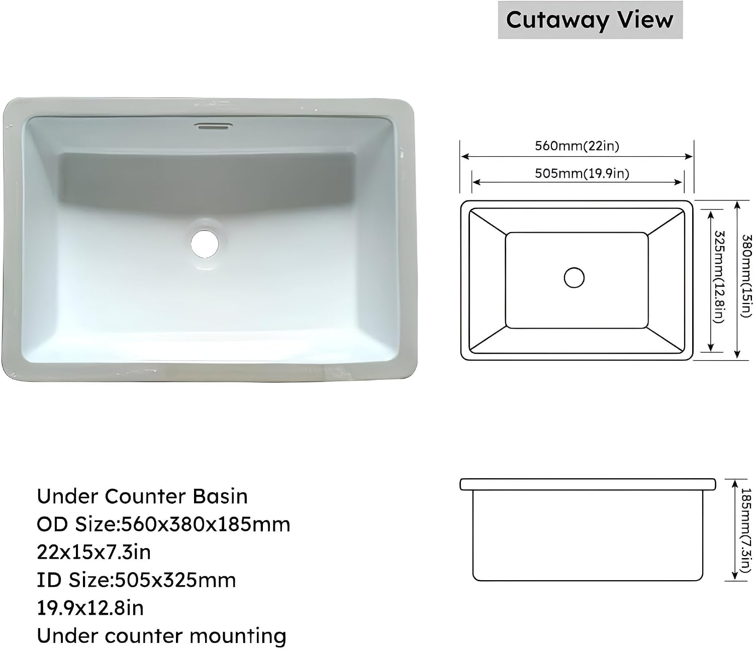 31' Bathroom Vanity Top with Ceramic Undermount Sink & Backsplash,Carrara Gold Sintered Stone Counter Top, Single Hole Vanity Sink Top