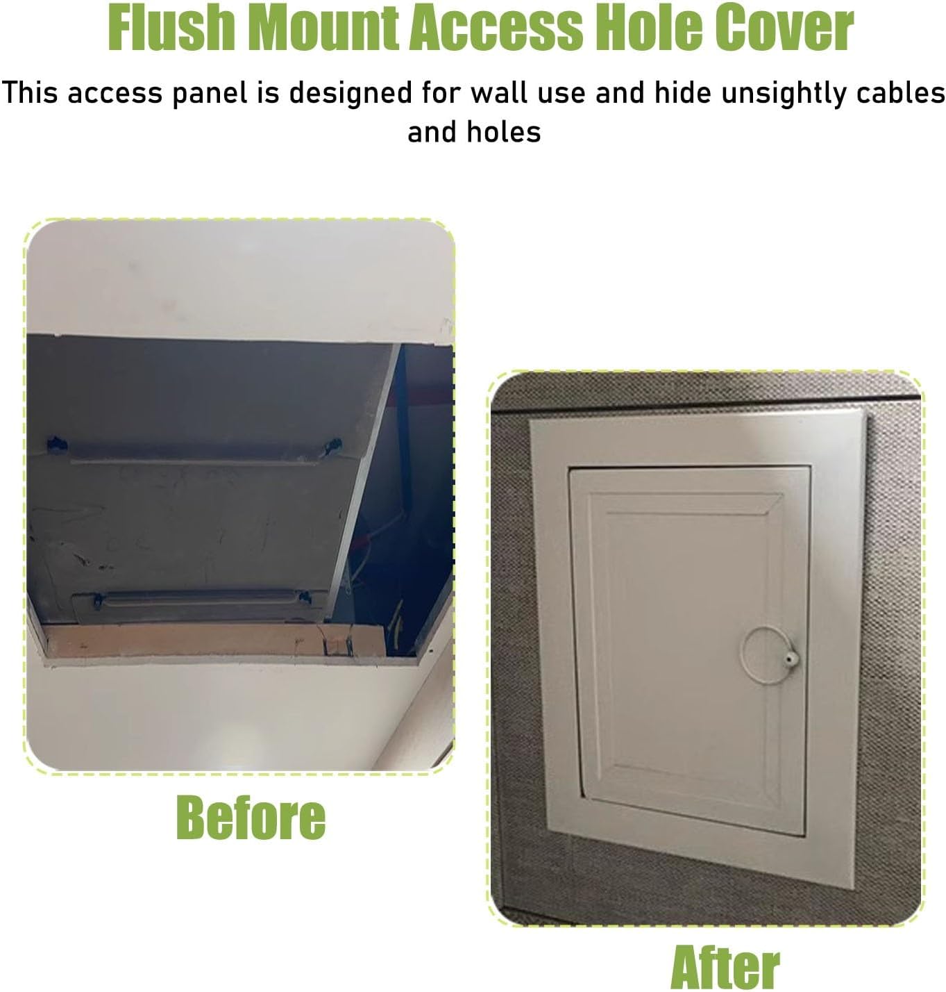 Small Access Panel for Drywall, Flush Wall Mount Electrical Panel Cover Indoor Outside, Commercial Home Access Door Panel with Screws(25x35in(64x89cm))