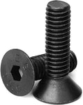 Long Socket Screws 10Pcs Flat Bolt Standard Black Alloy Steel Hexagon Socket Countersunk Head Screw, 10pcs, (3-16) - 24x1((3-4) - 10x3)