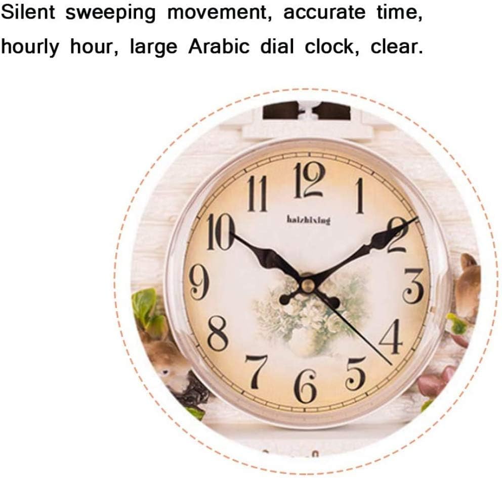 qiuqiu Chalet Style Cuckoo Clock, Black Forest Cuckoo Clock, Quartz Wall Clock Pendulum with Natural Voices for Birds, Battery Operated Cuckoo Chime, Home Decor