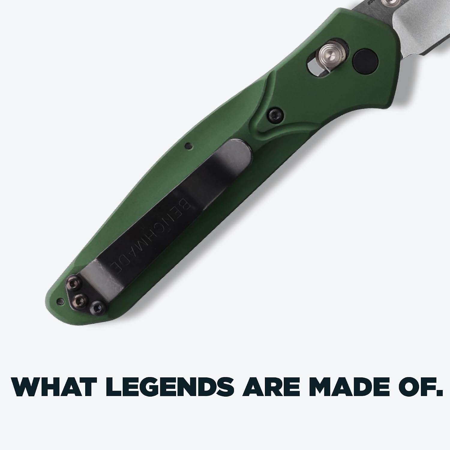 Benchmade - Osborne, Every Day, Outdoor, Folding Knife, Reverse Tanto Blade with Green 6061-T6 Aluminum Handle (940)