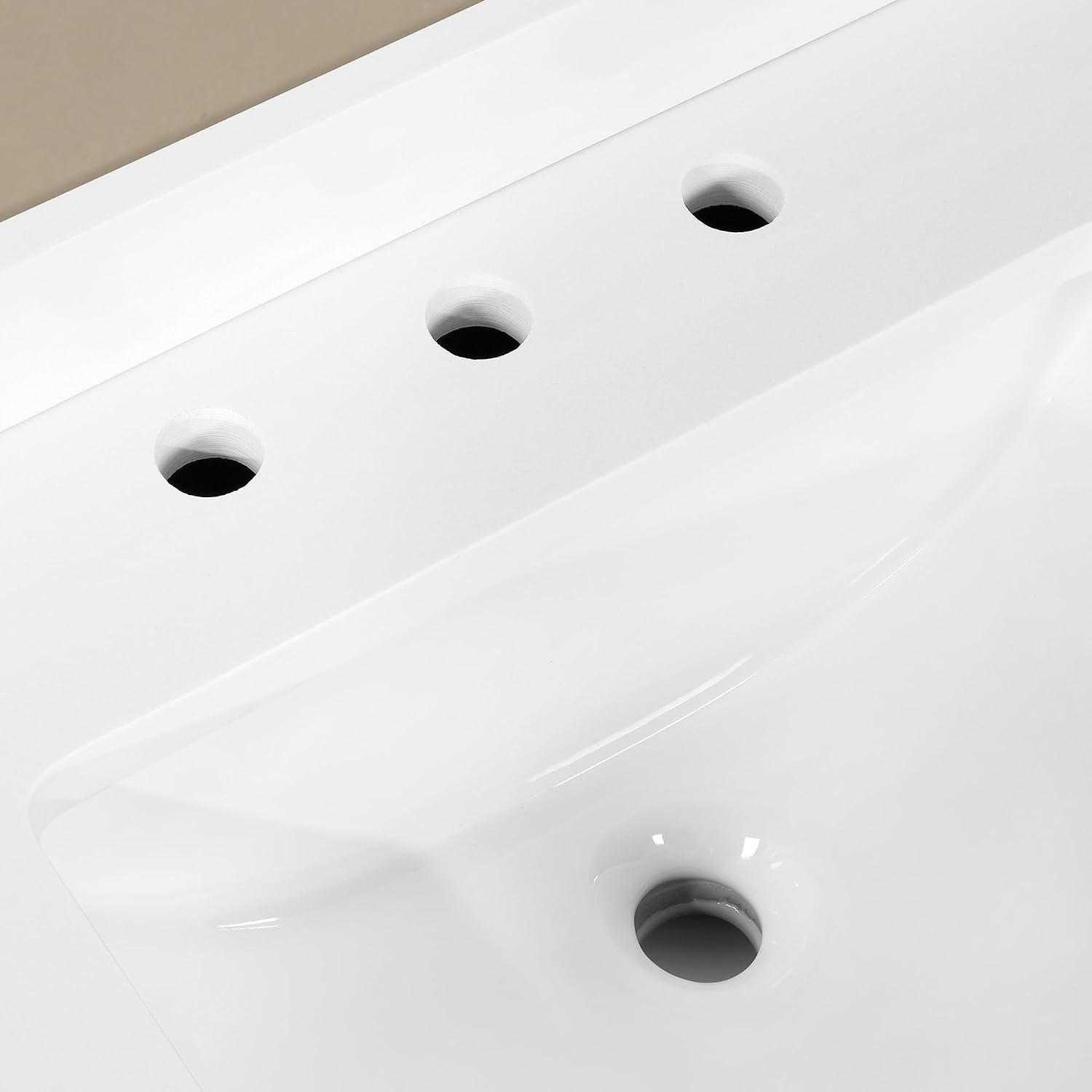 OVE Decors Indy 42 in. Undermount Single Sink Bathroom Vanity with White Engineered Marble Top, Rustic Ash