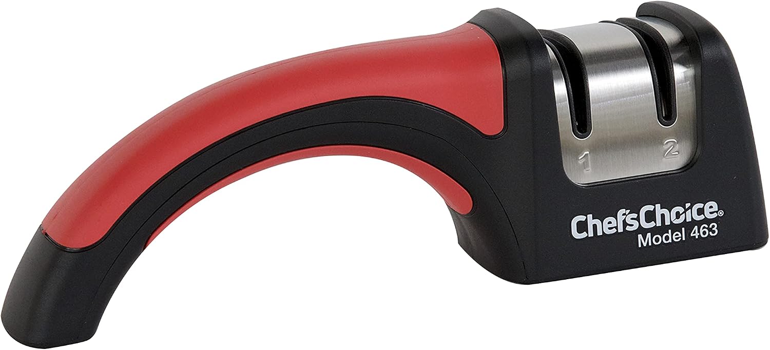 Chef'sChoice Professional Manual Knife Sharpeners Pronto Hone for 15-Degree Straight-Edge and Serrated Knives with Precise Angle Control & Compact Footprint, 2 Stage, Black (Pack of 6)