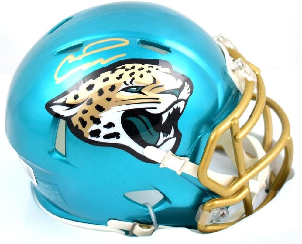 Calvin Ridley Autographed Jaguars Flash Speed Mini Helmet -Beckett W Holo * - Autographed NFL Mini Helmets