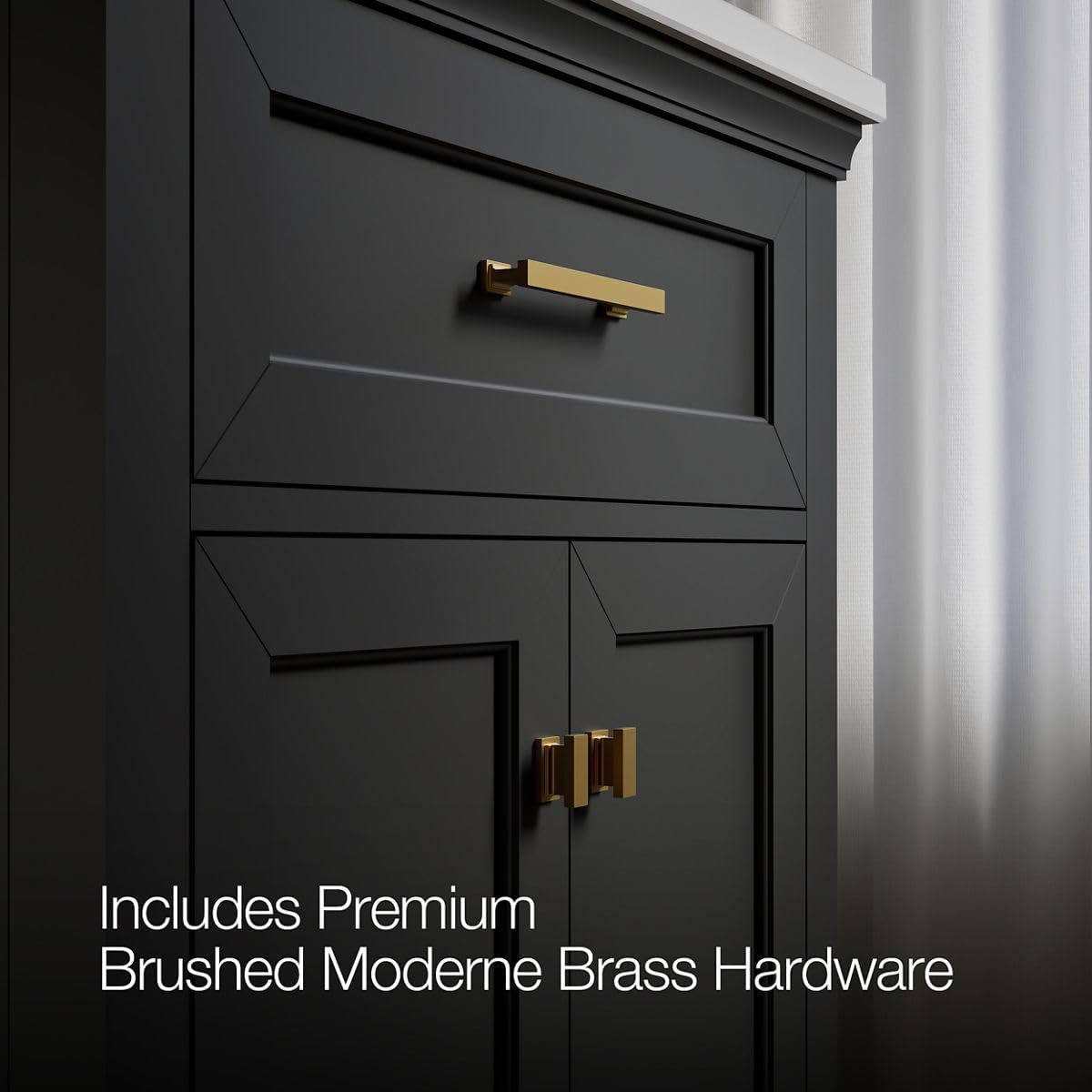 Kohler Charlemont 30' Bathroom Vanity Cabinet with White Sink and Quartz Top, Modern Bathroom Storage, Dark Warm Grey, K-29260-BD1-DWG