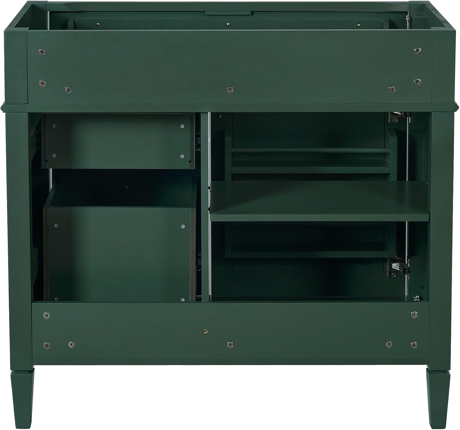 36'' Bathroom Vanity Without Top Sink, Modern Bathroom Storage Cabinet with 2 Drawers and a Tip-Out Drawer, Only Cabinet, Green