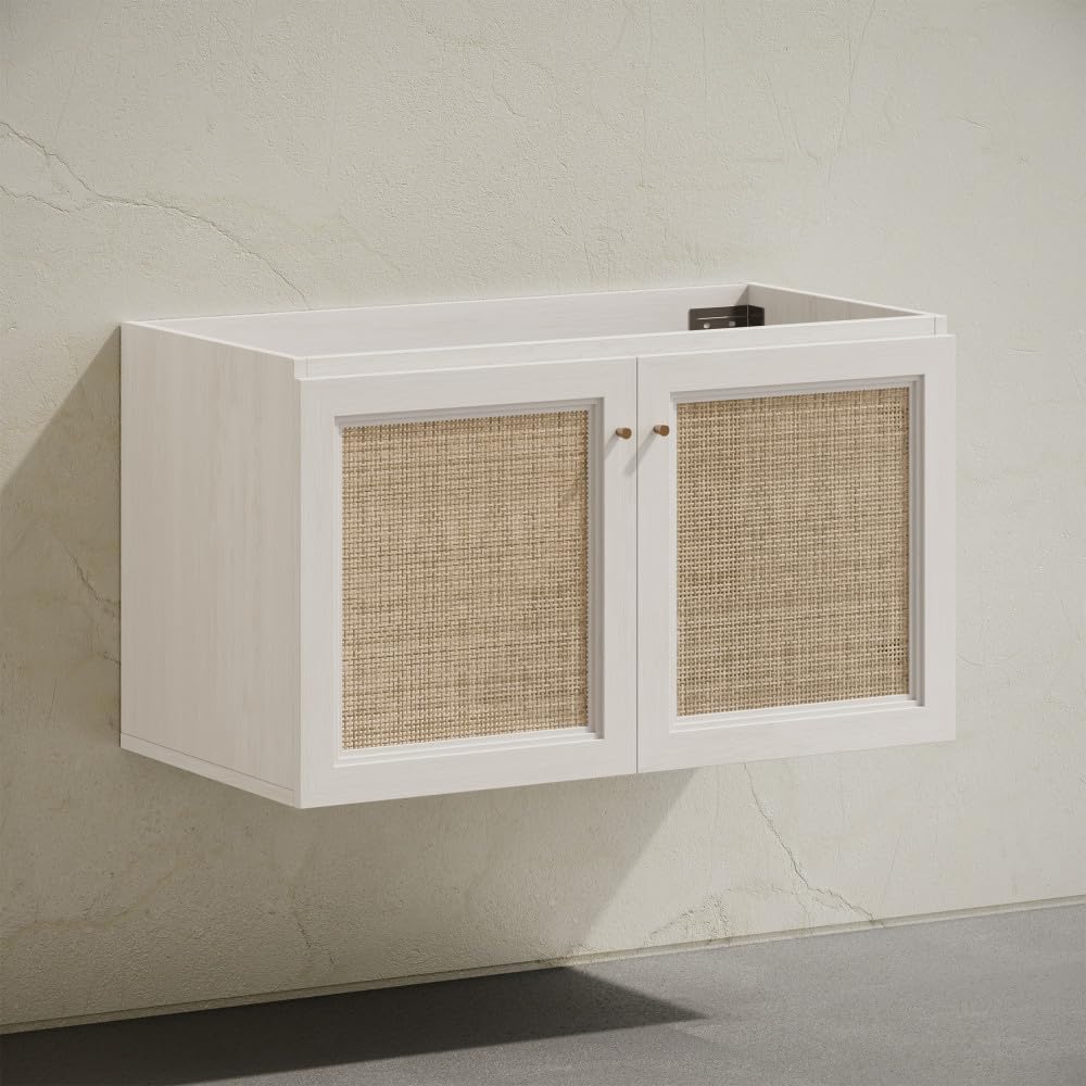 Swiss Madison Classe 36' Wall-Mounted Bathroom Vanity in White Oak Without Sink Top