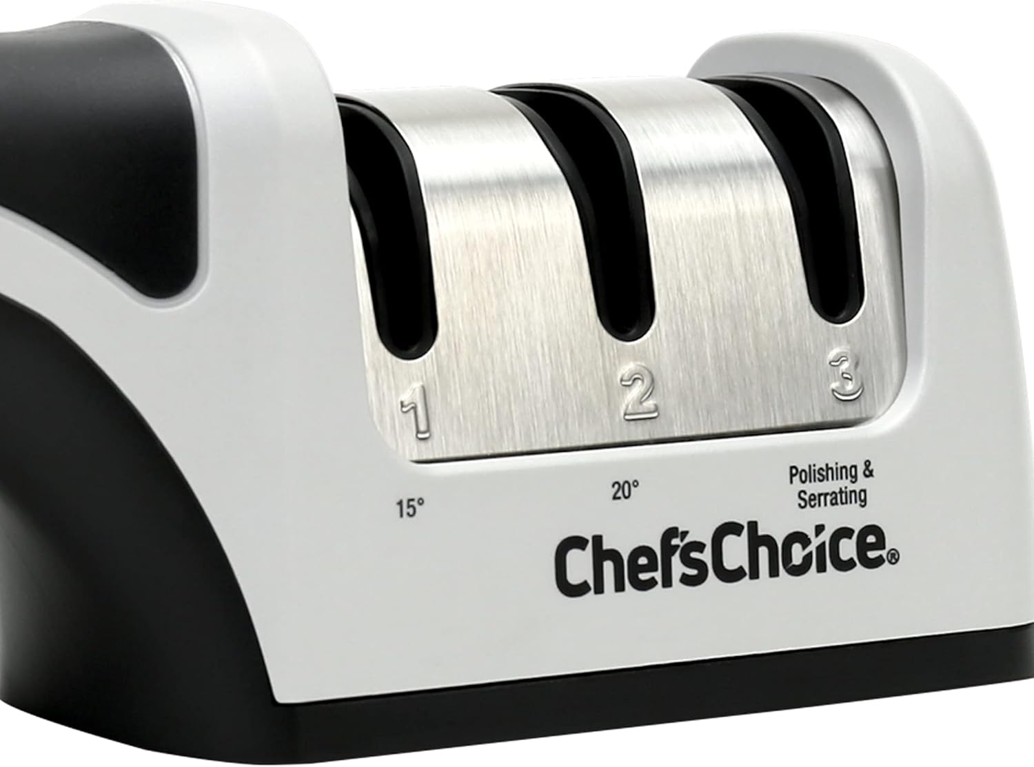 Chef'sChoice Manual Knife Sharpeners for 15- and 20-Degree Straight-Edge and Serrated Knives with Diamond Abrasives Precise Angle Control & Compact Footprint,2-Stage,Gray,(Pack of 6)