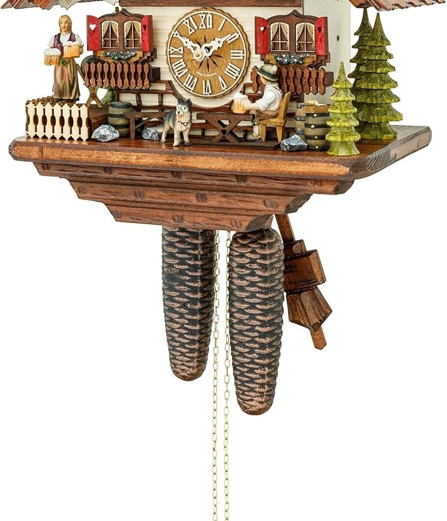 Black Forest Cuckoo Wall Clock, Hand-Carved, Suitable for Living Room, Bedroom and Office Suitable for Kitchen, Living Room or Office
