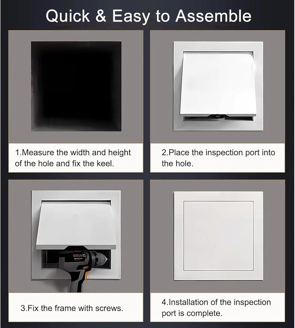 Large Access Panel with Handle, Surface Mount Inspection Hatch Drywall Panel, 12 14 16 18 24 26 38 Inch Wide Garage Cables Electrical Panel Cover Access Door(35.5X86cm/14x34in)