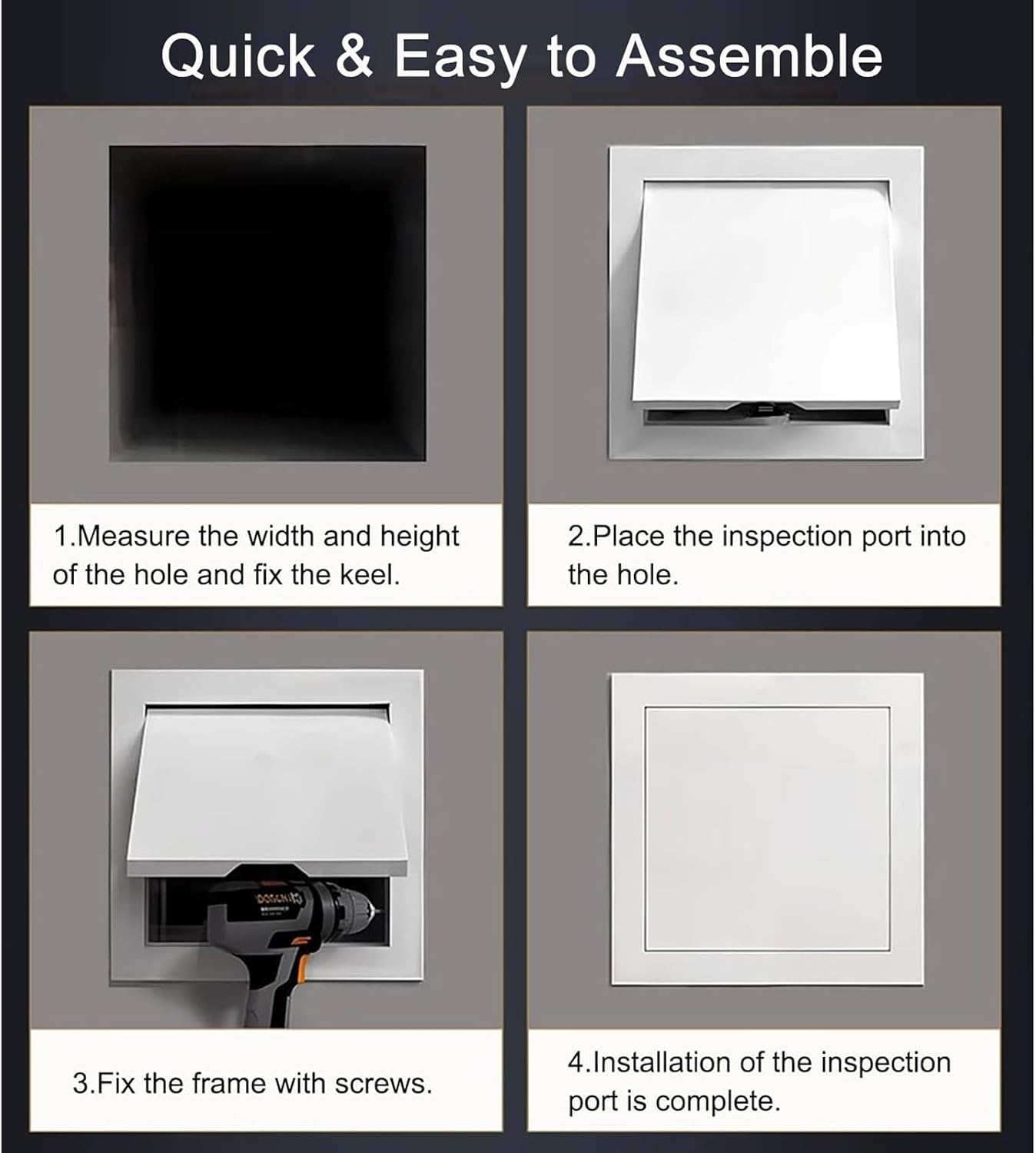 Wall Access Door for Hidden Plumbing Electricity Wiring, Flush Wall Mount Electrical Panel Cover Indoor Outside, Commercial Home Access Door Panel with Screws(22x40in)