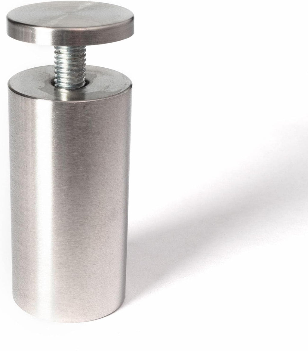 Stainless Steel Standoff 1-1/2 Inch Diameter x 3 Inch Barrel Length Brushed Finish for PVC, Glass and Acrylic Sign Stand Off Wall Anchors and Screws 100 Piece Commercial Space Pack