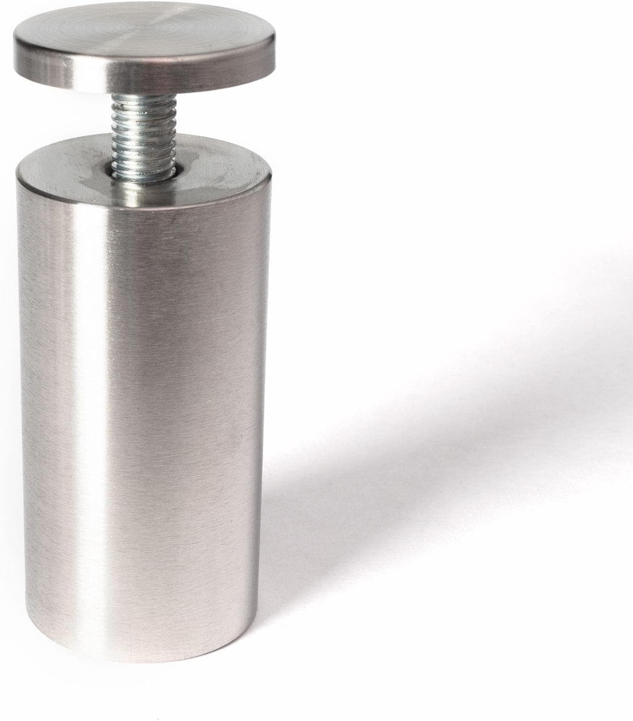 Stainless Steel Standoff 1-1/2 Inch Diameter x 3 Inch Barrel Length Brushed Finish for PVC, Glass and Acrylic Sign Stand Off Wall Anchors and Screws 100 Piece Commercial Space Pack
