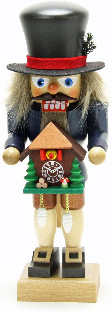 German Christmas Nutcracker Black Forester with Cuckoo Clock - 27,0cm / 10.6inch - Christian Ulbricht