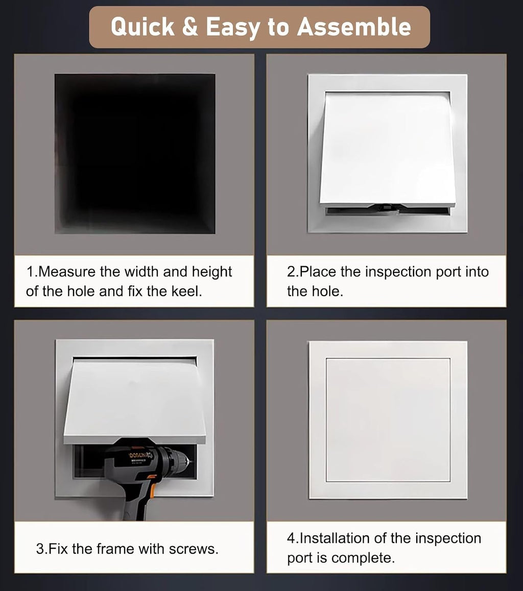 Small Access Panel for Drywall, Flush Wall Mount Electrical Panel Cover Indoor Outside, Commercial Home Access Door Panel with Screws