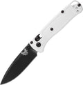 Benchmade - Mini Bugout, Outdoor, EDC Folding Knife, Drop-Point Blade with White Givory Handle (533BK-1)