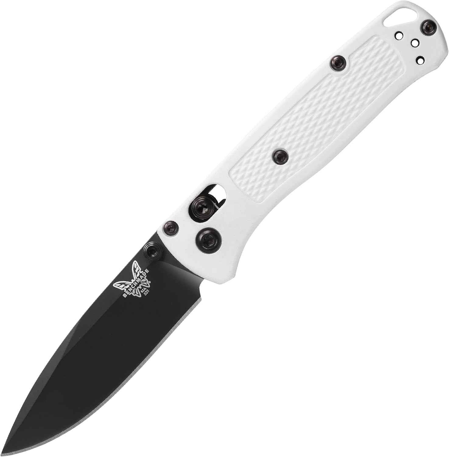 Benchmade - Mini Bugout, Outdoor, EDC Folding Knife, Drop-Point Blade with White Givory Handle (533BK-1)