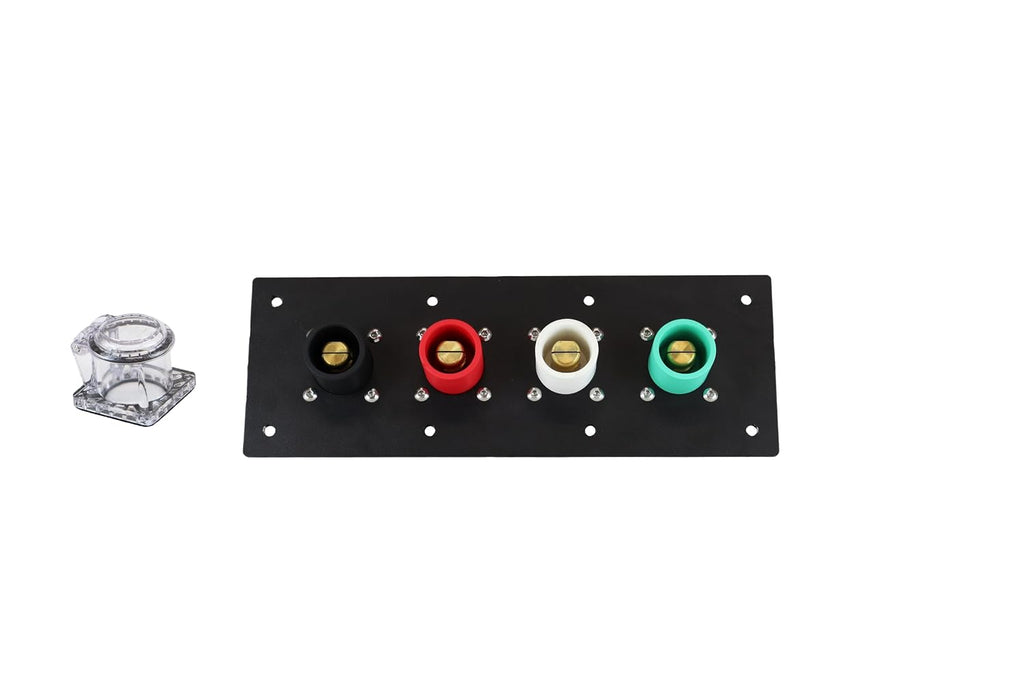 4 Position CAM Lock Panel, 400 Amp, 1 Phase 120/240V, Male, 90°, Double Set Screw Connections with NEMA 3R Clear Snap-Back Covers, Series 16 CAM Connectors, Power Distribution Panel